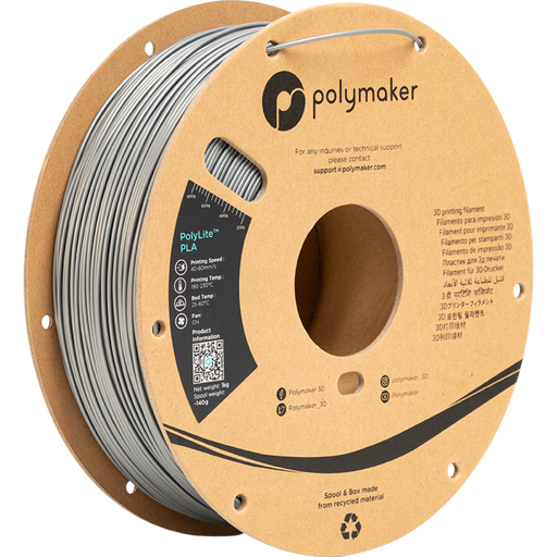 Polymaker PolyLite PLA Steel Grey - 1,75 mm / 1000 g