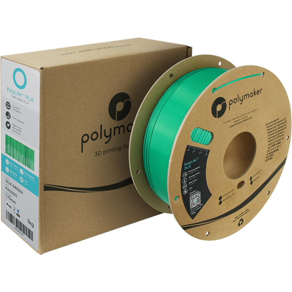 Polymaker PolyLite Silk PLA Green - 3DJake International