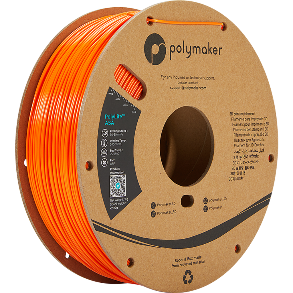 Polymaker PolyLite ASA Orange, 1.75 mm / 1000 g