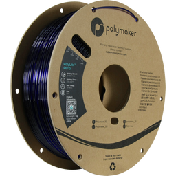 Polymaker PolyLite PETG läpikuultava sininen - 1,75 mm / 1000 g