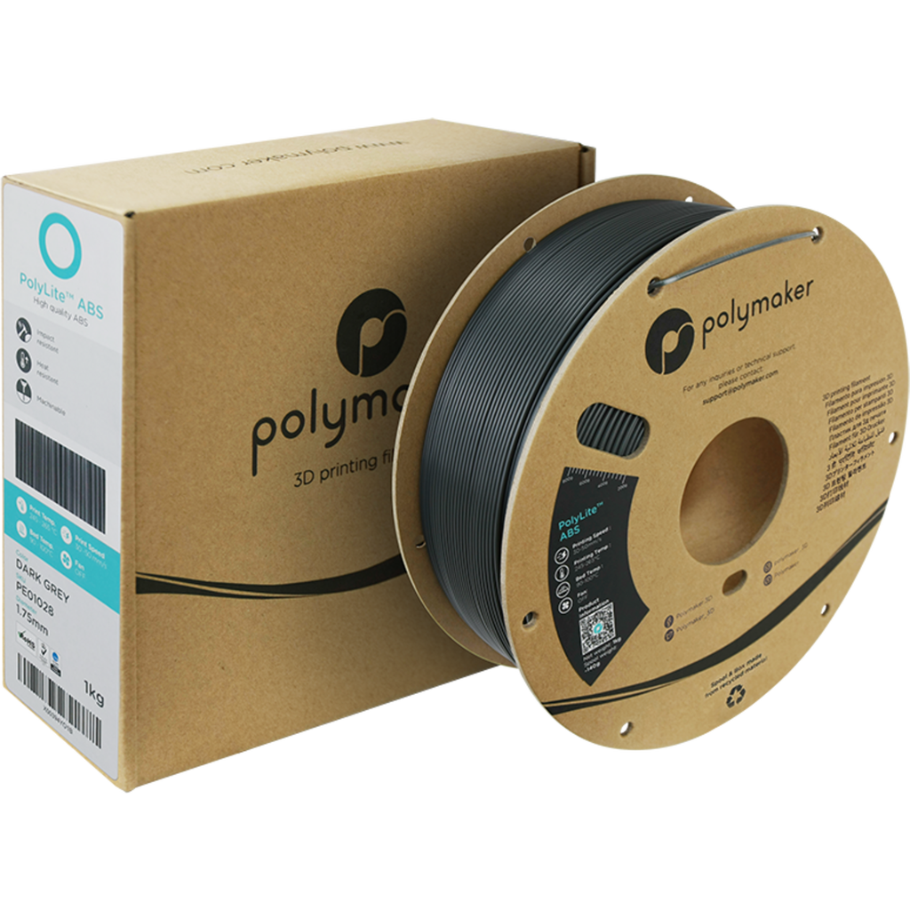 Polymaker PolyLite ABS Dark Grey 3DJake Schweiz polymaker-polylite-abs-dark-grey-3djake-schweiz