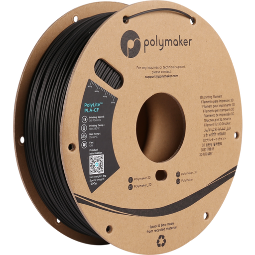 Polymaker PolyLite PLA-CF Noir - 1,75 mm / 1000 g