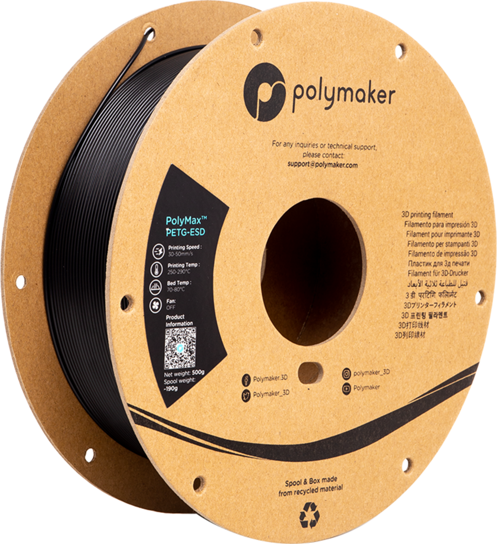 Polymaker PolyMax Tough PETG-ESD Black