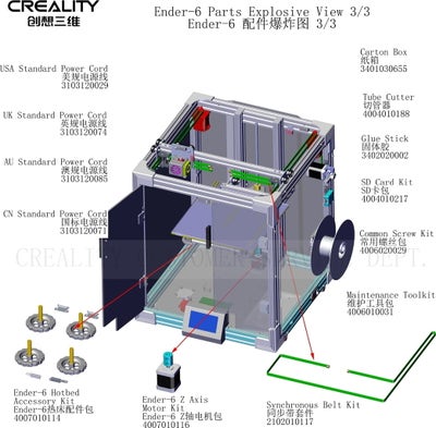 Ersatzteile für Creality Ender 6