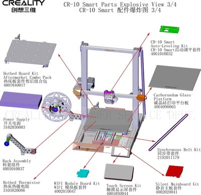 Reservedeler til Creality CR-10 Smart