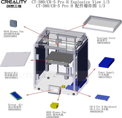 Reservedeler til Creality CR-5 Pro High-Temp