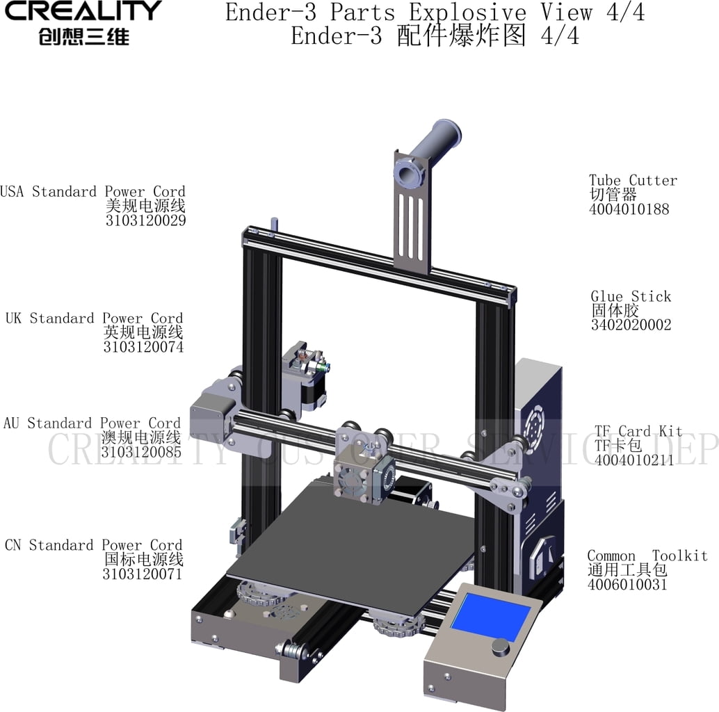 Spare Parts for the Creality Ender 3