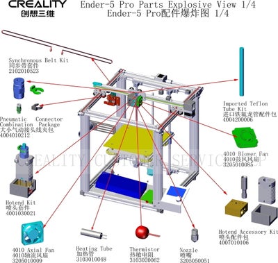 Reservedeler til Creality Ender 5 Pro