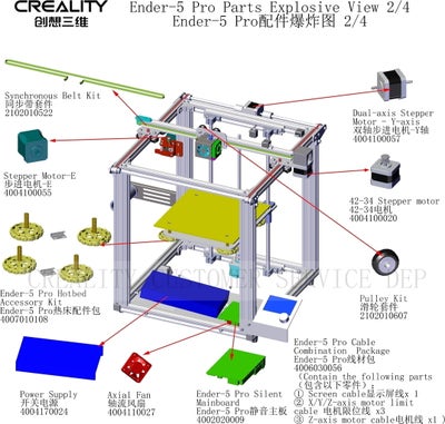 Reservedeler til Creality Ender 5 Pro