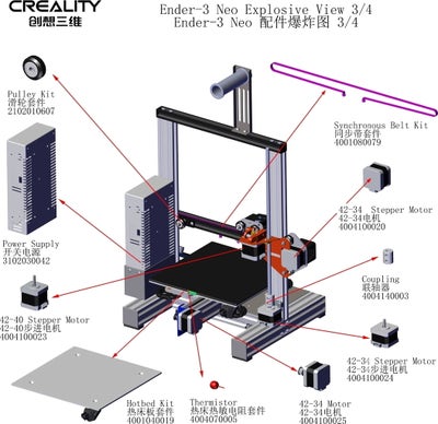 Reservedeler til Creality Ender 3 Neo