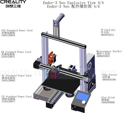 Reservedeler til Creality Ender 3 Neo