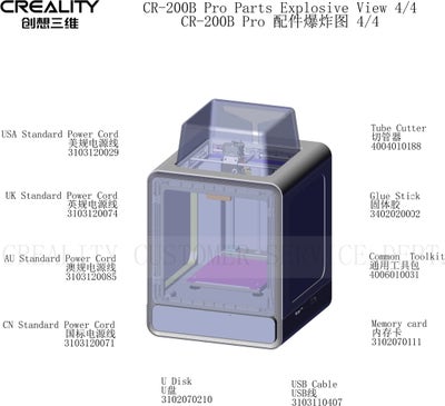Reservedeler til Creality CR-200B Pro