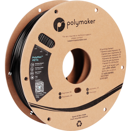 Polymaker PolyMax PETG Negro - 1,75 mm
