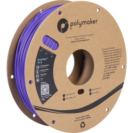 Polymaker Filamento PolyMax PLA Violeta - 1,75 mm