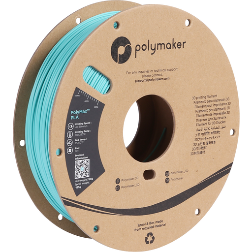 Polymaker Filamento PolyMax PLA Turquesa - 1,75 mm