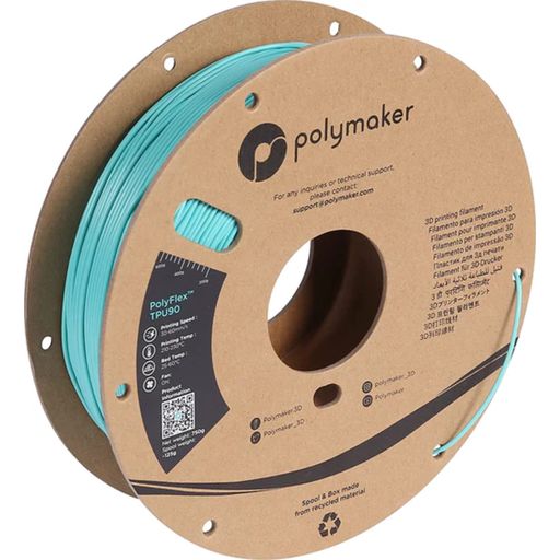 Polymaker PolyFlex TPU90 Turquesa - 1,75 mm