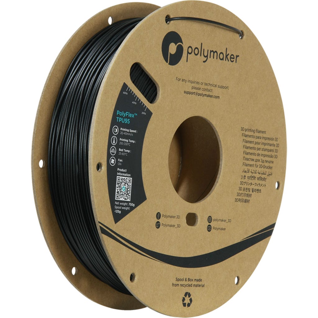 Polymaker PolyFlex TPU95 Black - 3DJake