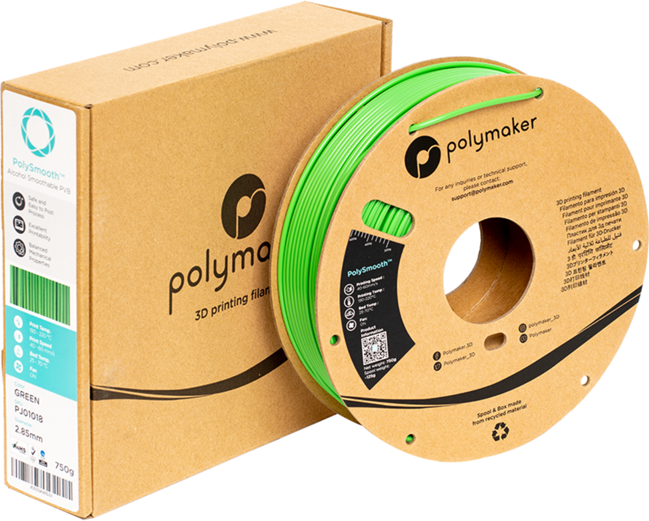 Polymaker PolySmooth Shamrock Green - 2,85 mm