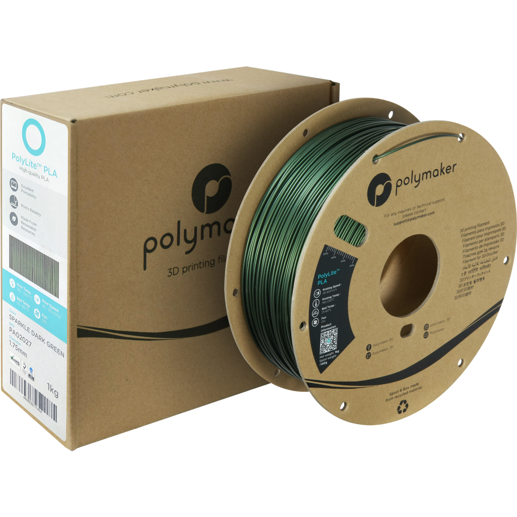 Polymaker Polylite Pla Sparkle Dark Green 1000 G 3djake International