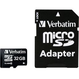 microSD, vključno z adapterjem (razred 10) - 32 GB