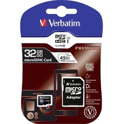 Verbatim microSD z adapterem (klasa 10) - 32 GB