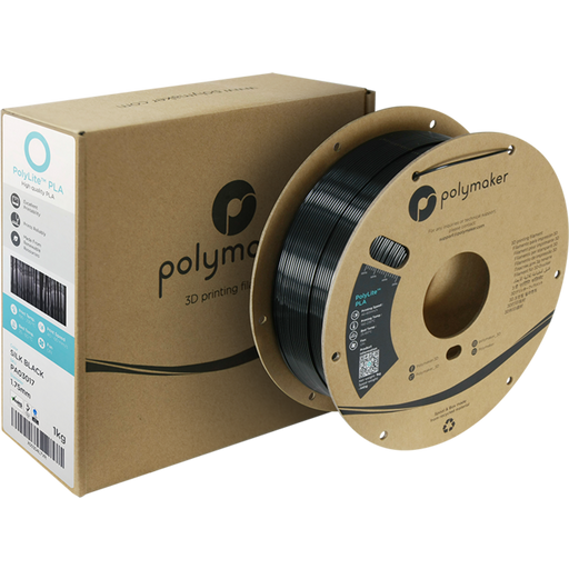 Polymaker PolyLite Silk PLA Black - 1.75 mm / 1000 g