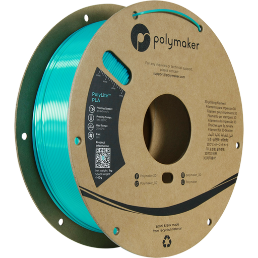 Polymaker PolyLite Silk PLA Teal - 1.75 mm / 1000 g