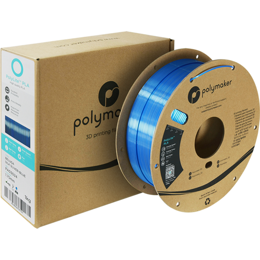 PolyLite Dual Silk PLA Beluga Silver-Blue - 1,75 mm / 1000 g
