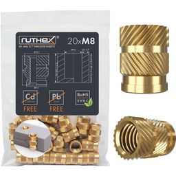 ruthex Threaded Inserts M8 (20 pieces)