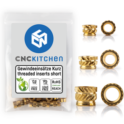 CNC Kitchen Set di Inserti Filettati Corti - 1 Set