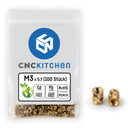 CNC Kitchen Závitové vložky M3 Standard - M3 x 5,7