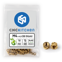 CNC Kitchen Schroefdraadinserts M4 Kort - M4x4,0
