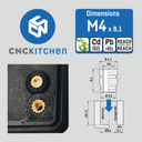 CNC Kitchen Inserção de Rosca M4 Standard - M4x8,1