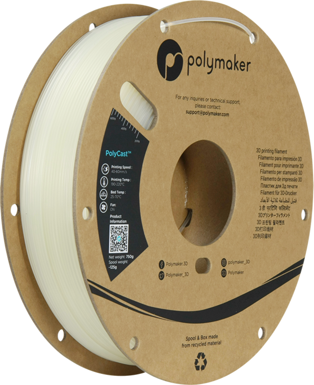 Polymaker PolyCast Natural - 3DJake International