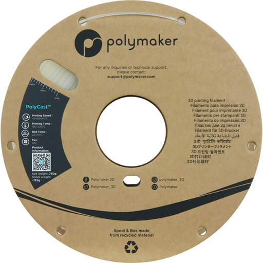 Polymaker PolyCast luonnonvalkoinen - 1,75 mm / 750 g