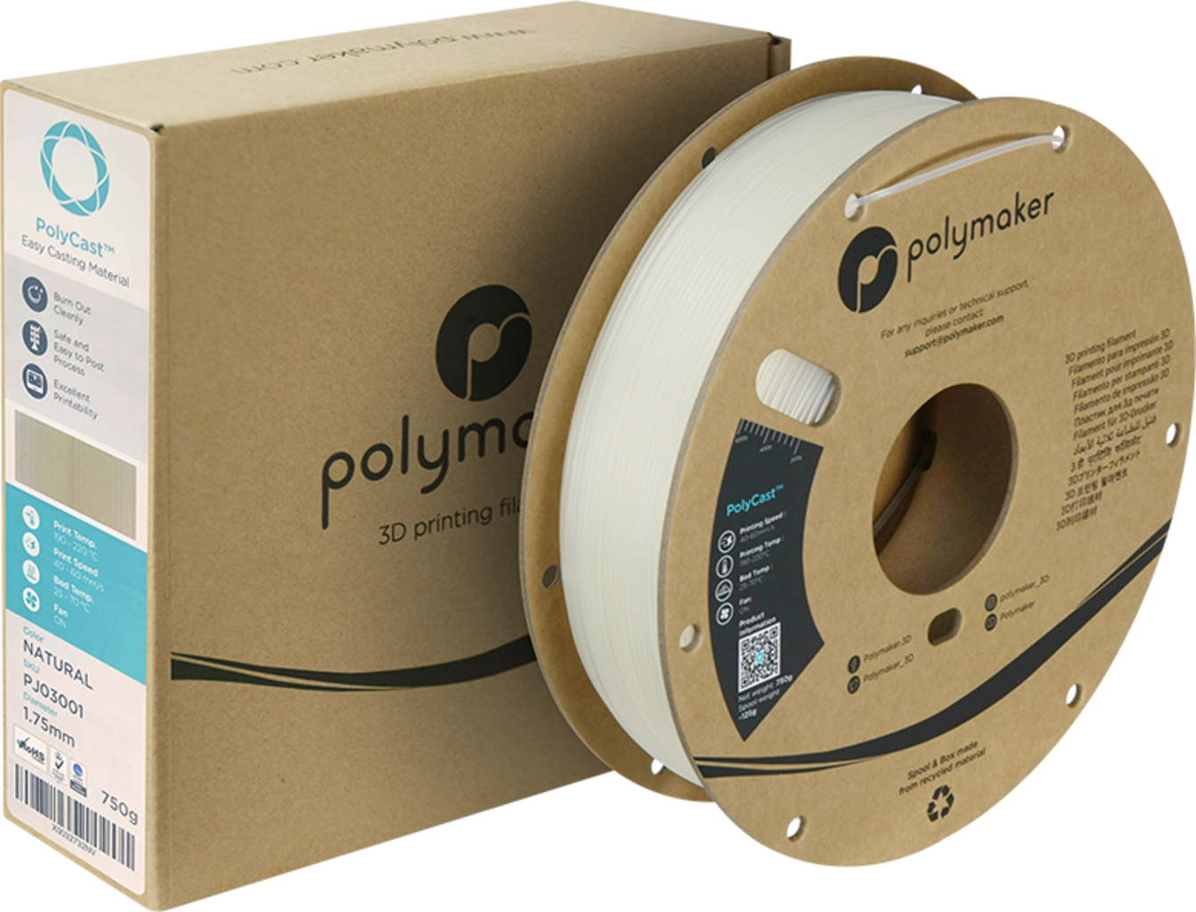 Polymaker PolyCast Natural - 1.75 mm / 750 g