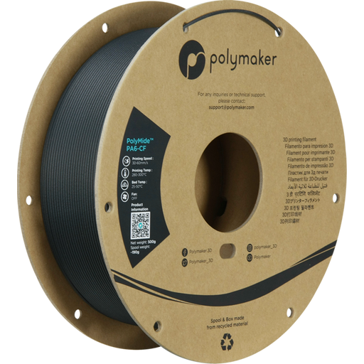 Polymaker PolyMide PA6-CF musta - 1,75 mm / 500 g