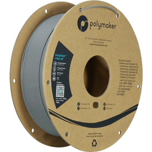 Polymaker PolyMide PA6-GF Szürke - 1,75 mm / 500 g