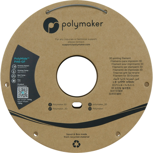 Polymaker PolyMide PA6-GF Grey - 1,75 mm/500 g