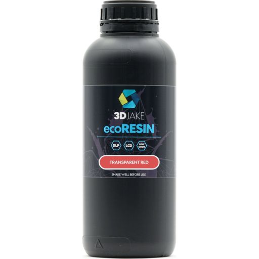 3DJAKE ecoResin Transparant Rood - 1.000 g