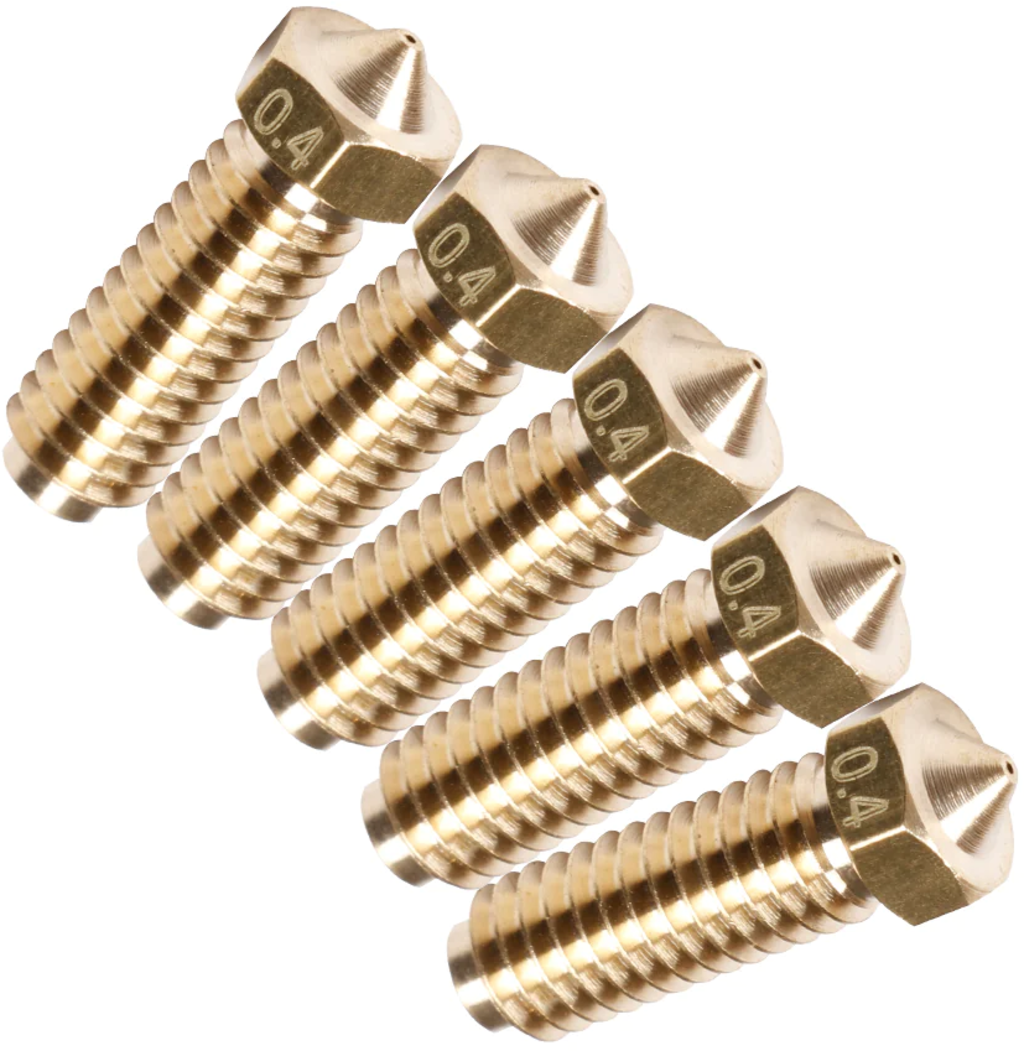 Brass Nozzle for the Anycubic Kobra 2 - Set of 5 - 0.4 mm