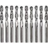 TwoTrees 2 Flute Round Head End Mills - Set of 10