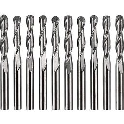 TwoTrees 2 Flute Round Head End Mills - Set of 10 - 3.175 mm