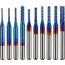 End mill with Nano Blue Coating - Set of 10