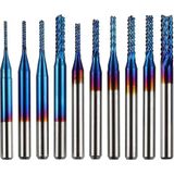 End mill with Nano Blue Coating - Set of 10