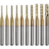 End Mill with Titanium Coating - Set of 10