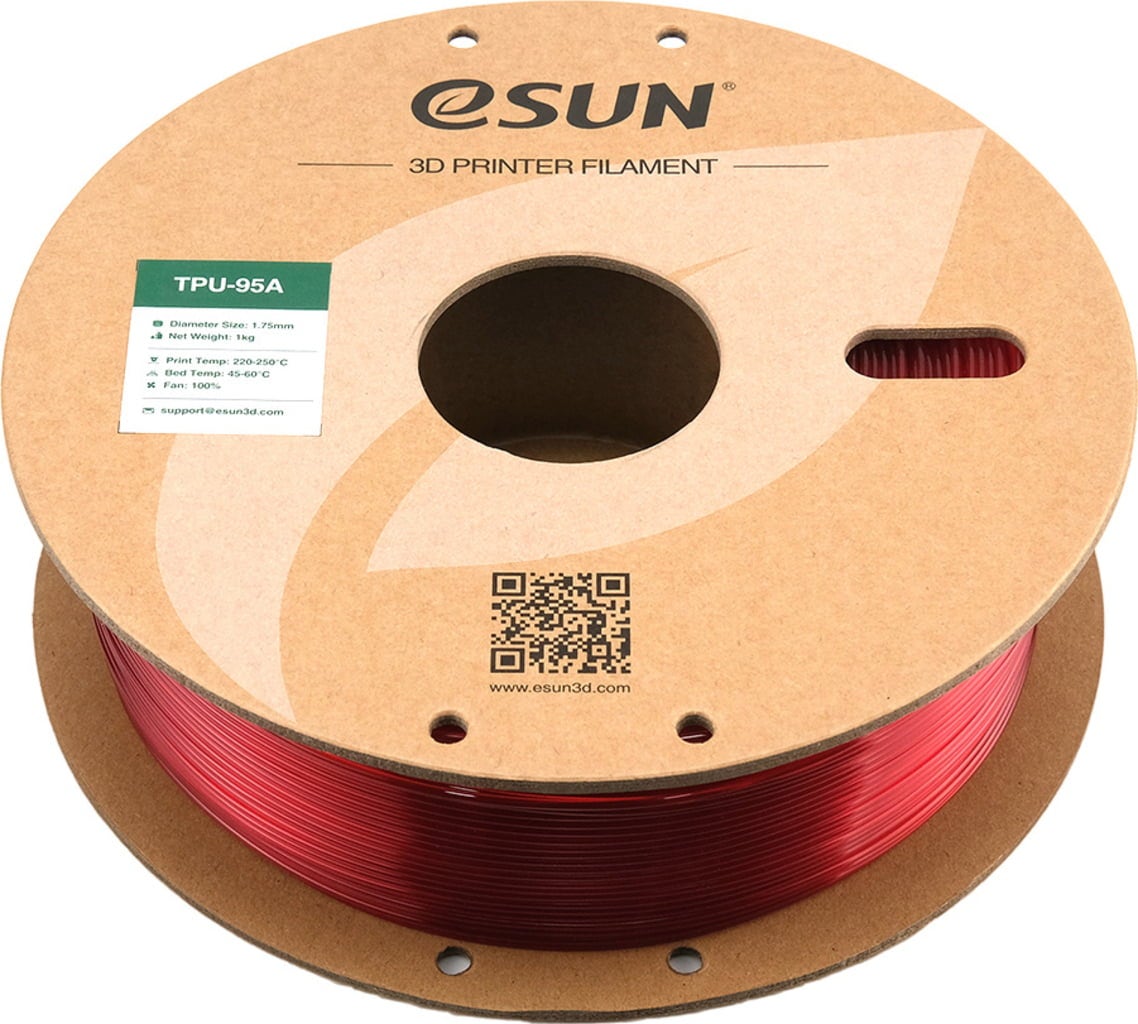 eSUN TPU-95A Translucent Red - 1.75 mm / 1000 g