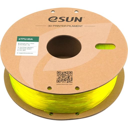 eSUN eTPU-95A Transparent Yellow - 1,75 mm / 1000 g