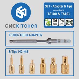CNC Kitchen Spájkovacie hroty + adaptér TS100