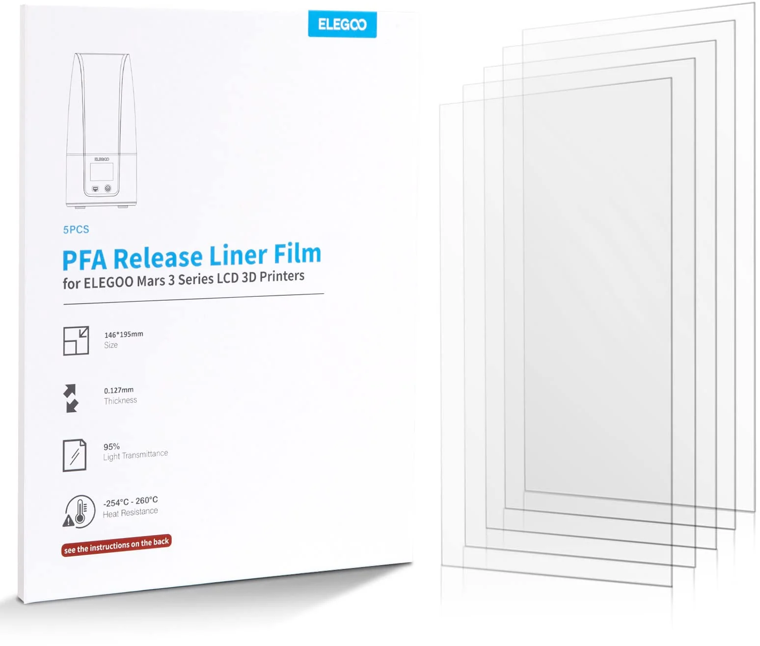 Elegoo PFA Film - Set of 5